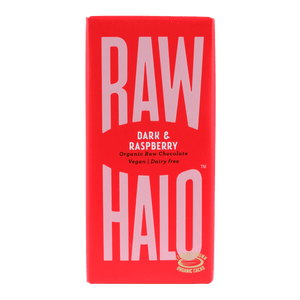 Raw Halo Artisan Raw Chocolate - Dark and Raspberry - 70g