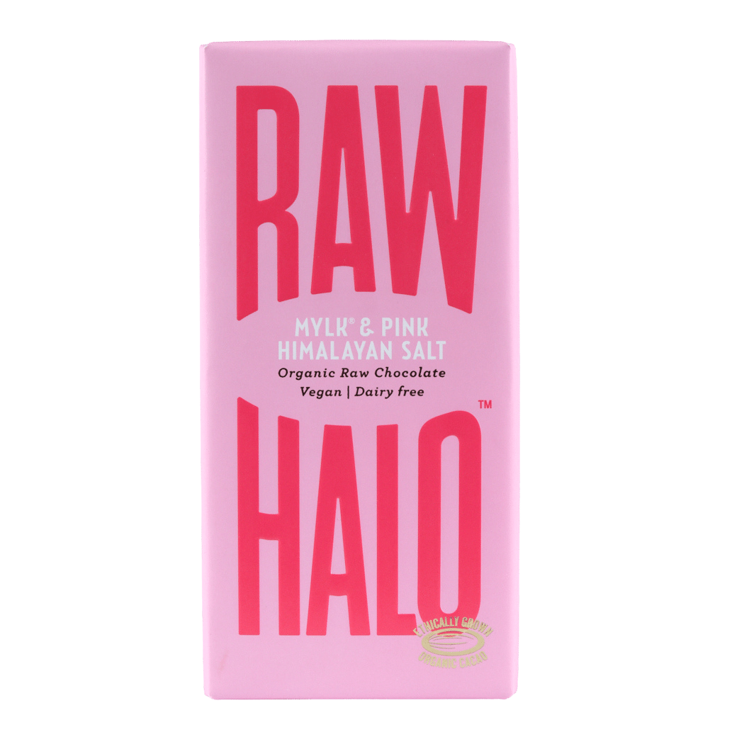 Raw Halo Artisan Raw Chocolate – Mylk & Pink Salt 70g