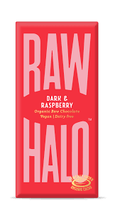 Load image into Gallery viewer, Raw Halo Artisan Raw Chocolate - Dark &amp; Raspberry