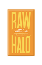 Load image into Gallery viewer, Raw Halo Artisan Raw Chocolate – Dark &amp; Salted Caramel